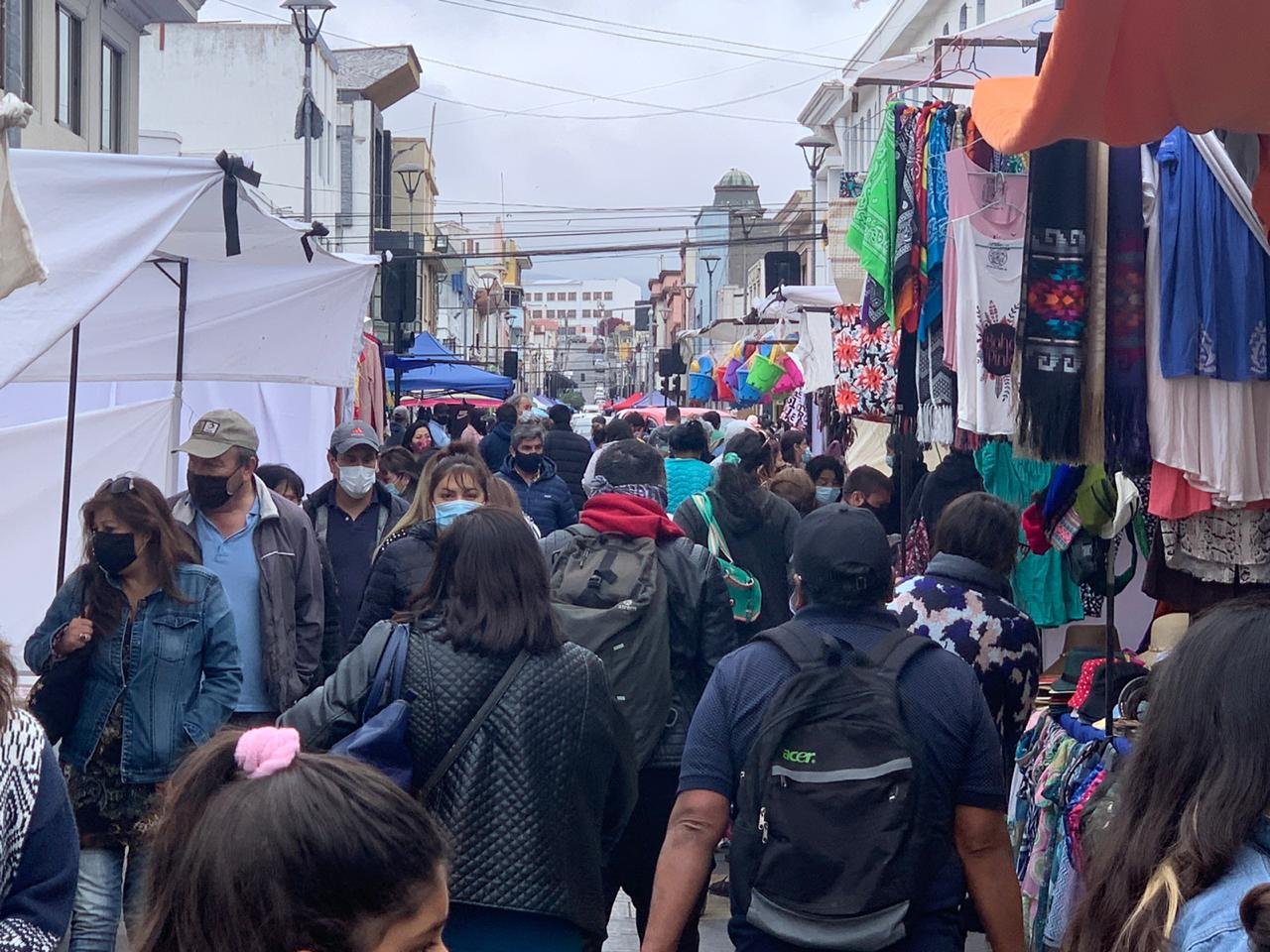 Grandes aglomeraciones en el centro de Coquimbo