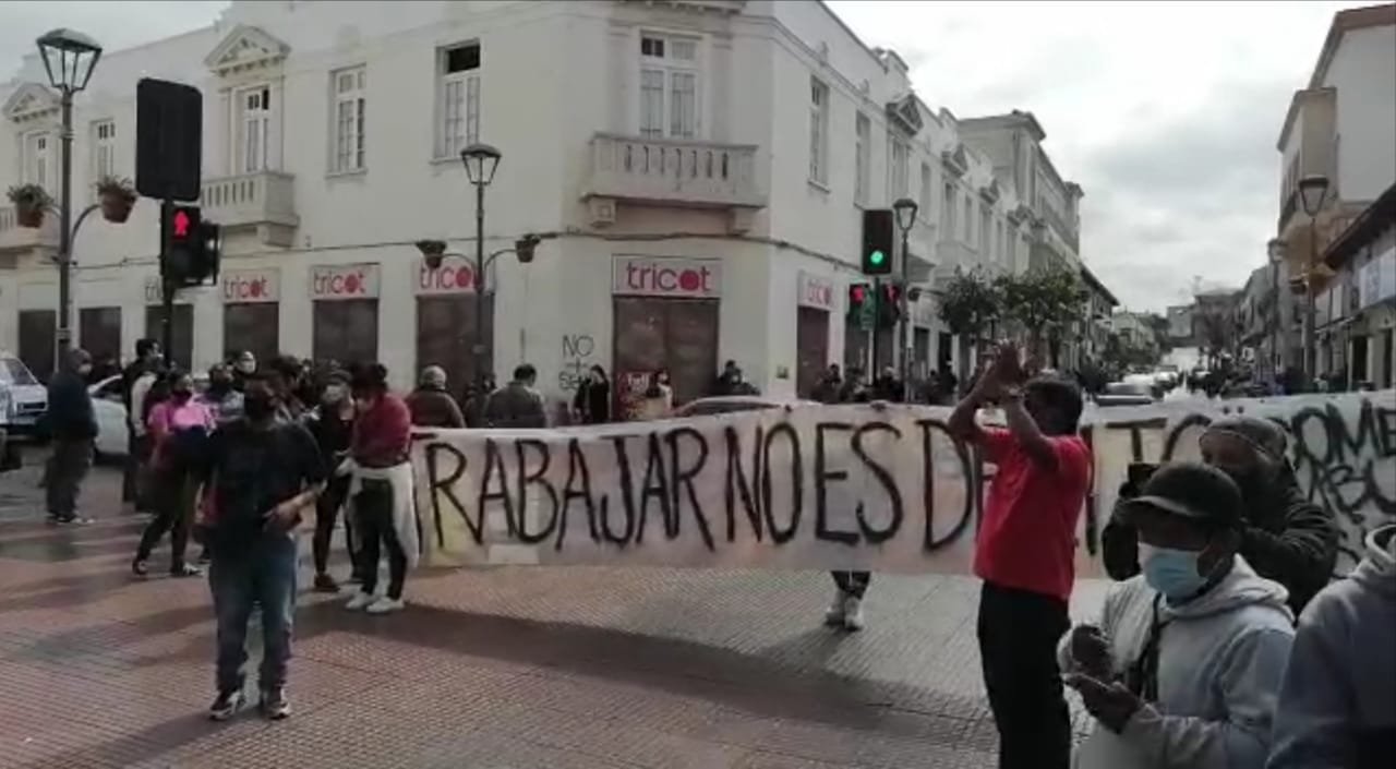 Nueva protesta de los vendedores ambulantes ilegales en el centro de La Serena