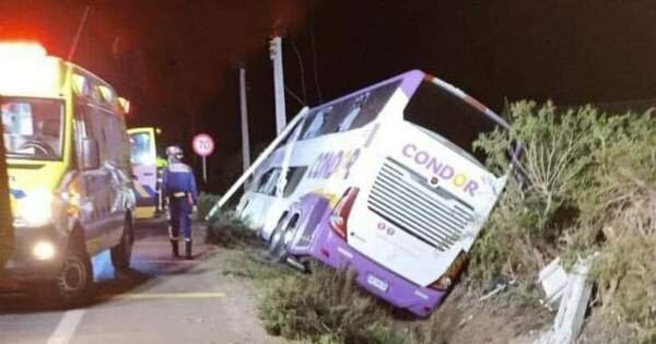 Bus de la empresa Cóndor desbarrancó al ingreso de la comuna de Punitaqui