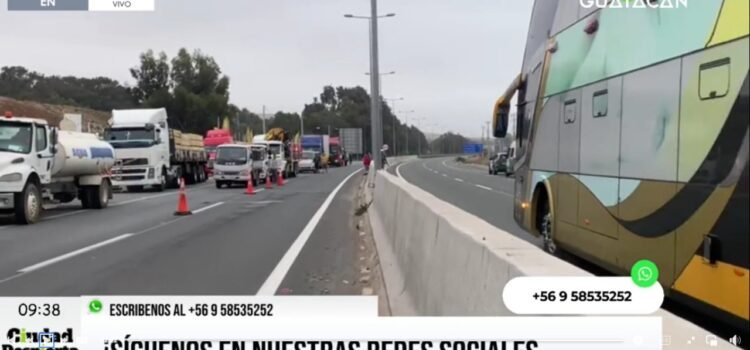 Bloqueo parcial de tres rutas en Coquimbo por paro indefinido de camioneros
