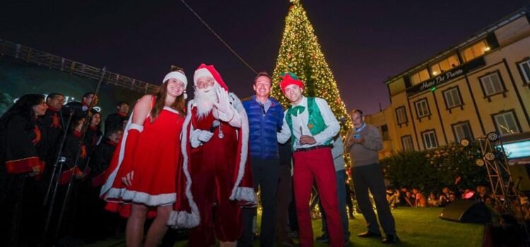 Gran árbol navideño ilumina la Navidad en Coquimbo