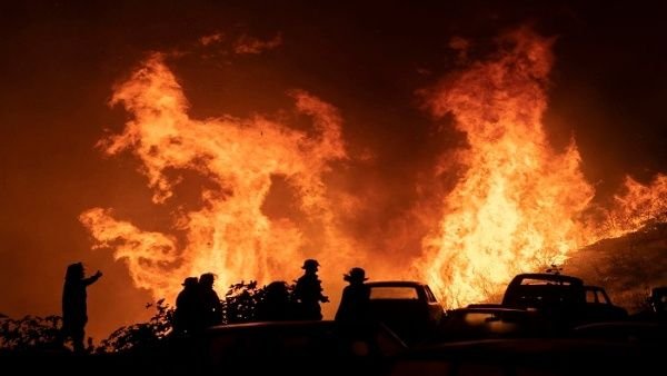Bomberos de la región de Coquimbo se movilizan para combatir incendios forestales en el sur del país