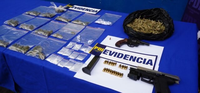 Incautan drogas, armas y municiones desde domicilio en La Serena