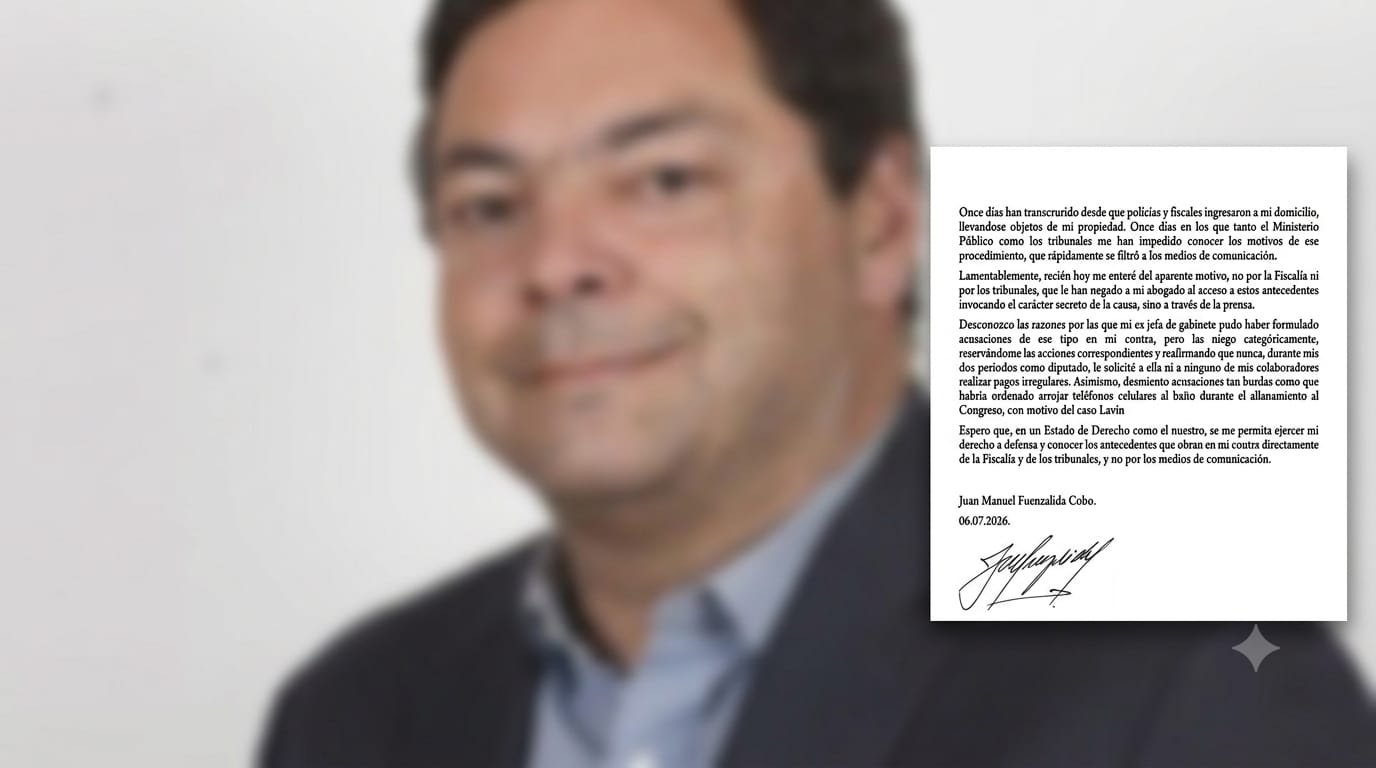 Fuenzalida niega acusaciones y orden “burda” de arrojar celulares al baño